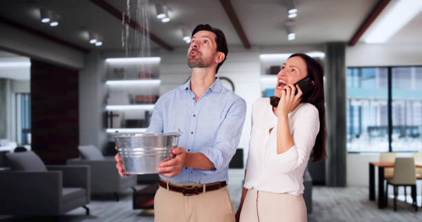 Water damage restoration process in VA